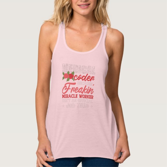 Camiseta Con Tirantes Codificador médico debido a la codificación ICD de (Anverso)