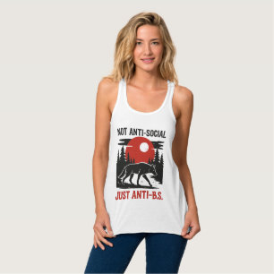 Camiseta Con Tirantes Código de Lobo Solitario: No Antisocial, Sino Anti