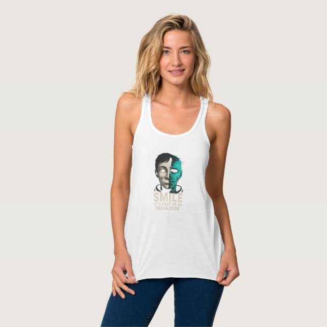 Camiseta Con Tirantes Código de Vestimenta Sonriente Fallo Digital (Anverso completo)