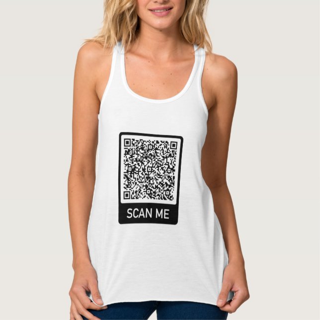 Camiseta Con Tirantes Código QR Escaneo Me Personaliza Tu Tank Más Moder (Anverso)