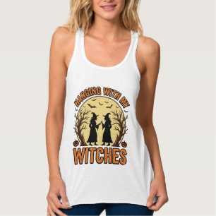 Camiseta Con Tirantes Colgando Con Mis Brujas Diseño Vintage de Hallowee