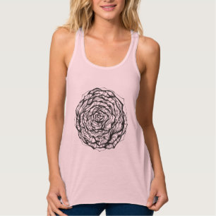 Camiseta Con Tirantes Color de rosa ornamental abstracto