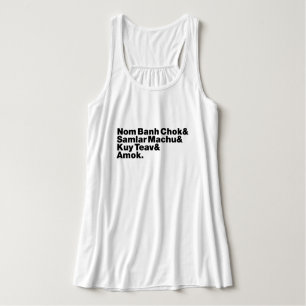 Camiseta Con Tirantes Comida camboyana / khmer Street