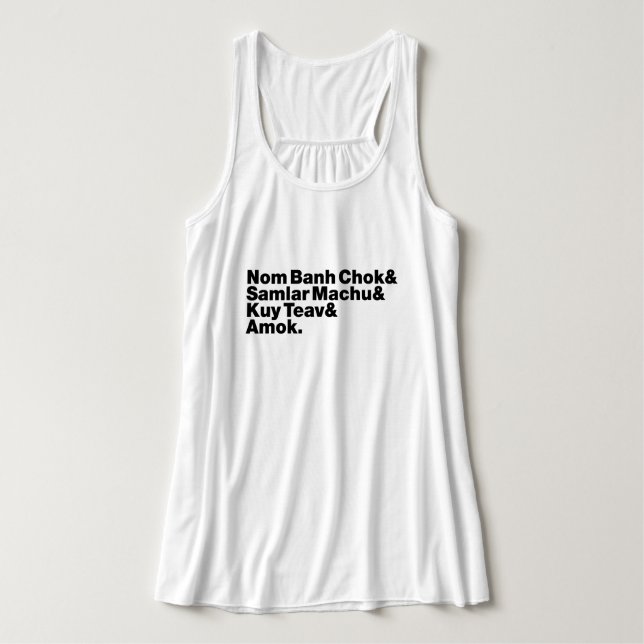 Camiseta Con Tirantes Comida camboyana / khmer Street (Diseño del anverso)