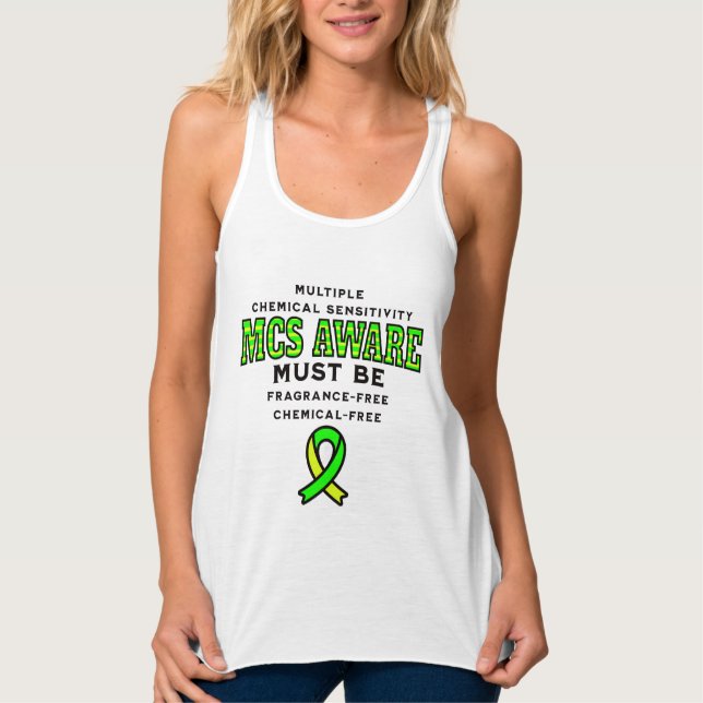 Camiseta Con Tirantes Conciencia MCS de sensibilidad química múltiple (Anverso)