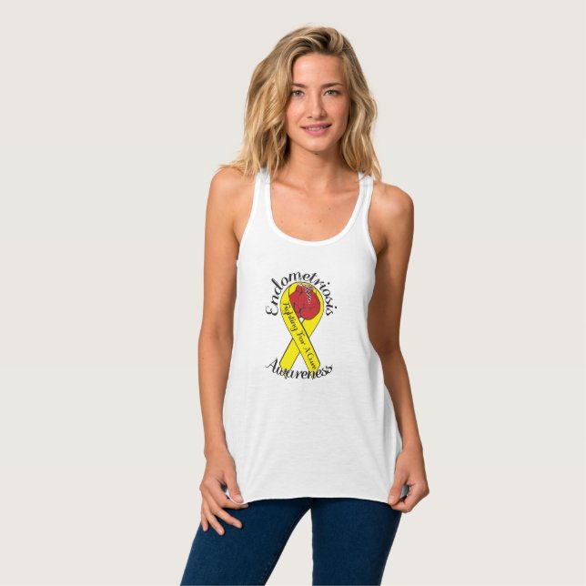 Camiseta Con Tirantes Concienciación sobre la endometriosis en la cacero (Anverso completo)