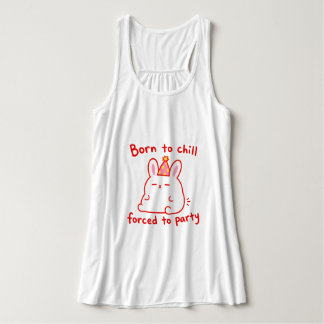 Camiseta Con Tirantes Conejo fiestero nacido para relajarse