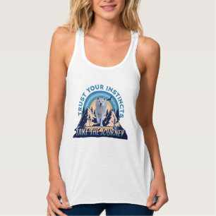 Camiseta Con Tirantes Confía en tus instintos Aventura del lobo ártico A