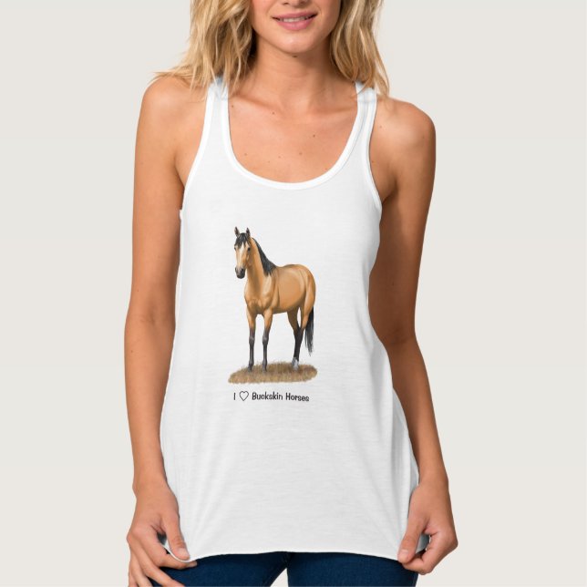 Camiseta Con Tirantes Corazón (amor) Caballos de piel de gallina (Anverso)