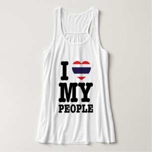 Camiseta Con Tirantes Corazón (amor) Mi gente tailandesa