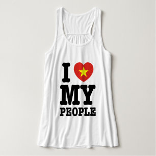 Camiseta Con Tirantes Corazón (amor) Mi pueblo vietnamita