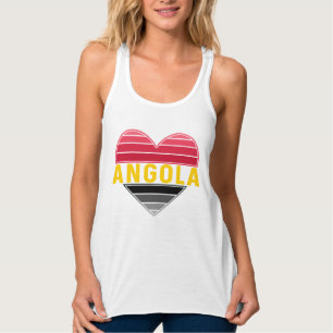 Camiseta Con Tirantes Corazón angoleño, amo Angola