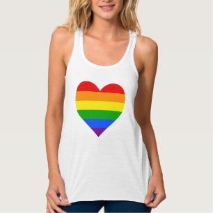 CAMISETA CON TIRANTES "CORAZÓN DEL ARCO IRIS "