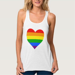 CAMISETA CON TIRANTES "CORAZÓN DEL ARCO IRIS "