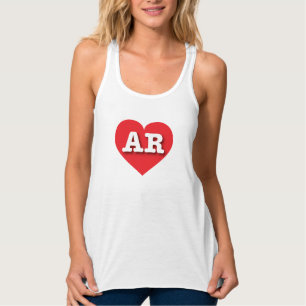Camiseta Con Tirantes Corazón Rojo de Arkansas - Amo AR