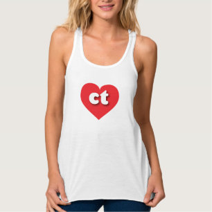 Camiseta Con Tirantes Corazón rojo de Connecticut - Me encanta