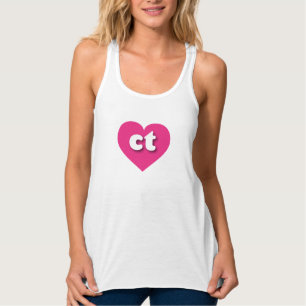 Camiseta Con Tirantes Corazón rosado caliente de Connecticut - Me encant