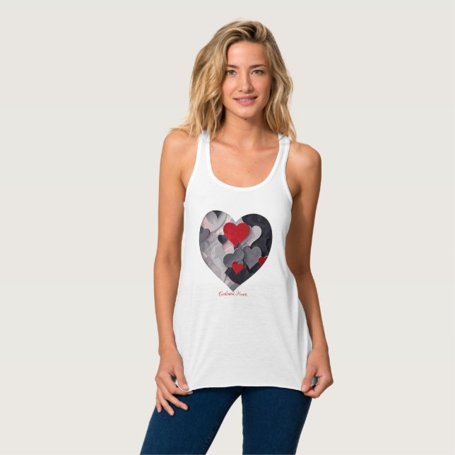 Camiseta Con Tirantes Corazones encantados (Anverso completo)
