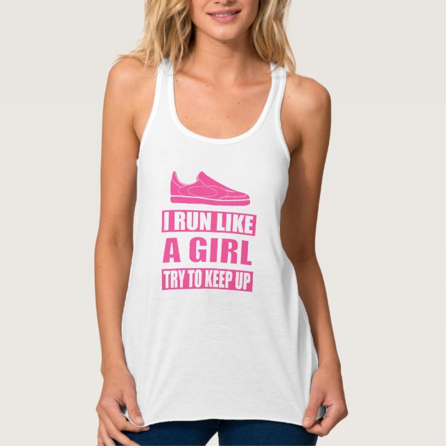 Camiseta Con Tirantes Corro como un Chica (Anverso)