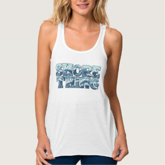 Camiseta Con Tirantes Cosa de la Costa | Olas del Océano Azul Retro Gráf