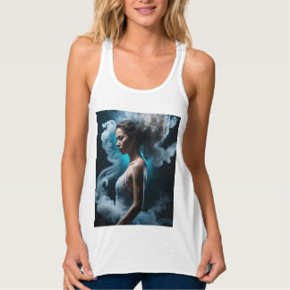 Camiseta Con Tirantes Costilla sin mangas blanca