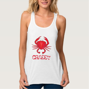 Camiseta Con Tirantes CRABBY Red Maryland Bay Crab Seafood Beach