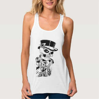 Camiseta Con Tirantes Cráneo de sombrero superior