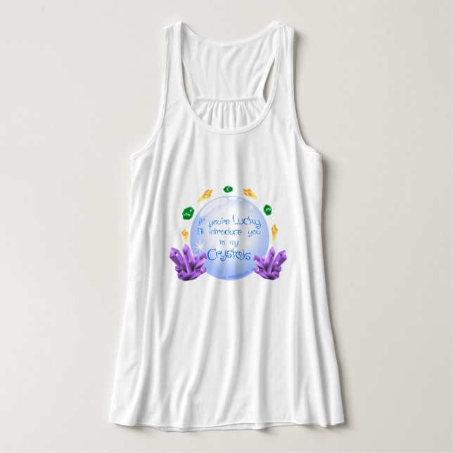 Camiseta Con Tirantes Cristal afortunado (Diseño del anverso)