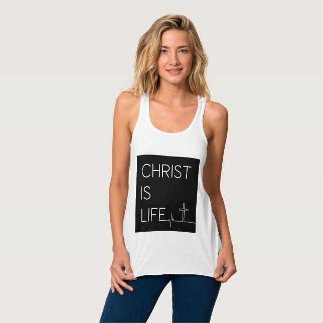 Camiseta Con Tirantes Cristo es la línea del latido vital y la línea de  (Anverso completo)