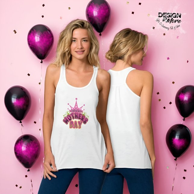 Camiseta Con Tirantes Crítica rosa: madres felices día de mujeres ganan  (Subido por el creador)