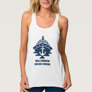 Camiseta Con Tirantes Crucero de playa personalizado viaje ancla náutica