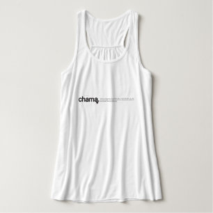 Camiseta Con Tirantes Cuadros superiores Chama Black and White Tank