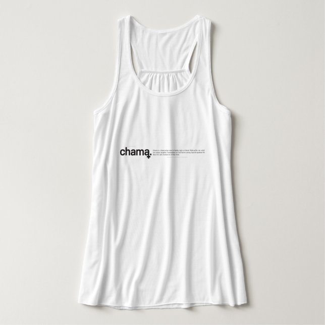 Camiseta Con Tirantes Cuadros superiores Chama Black and White Tank (Diseño del anverso)