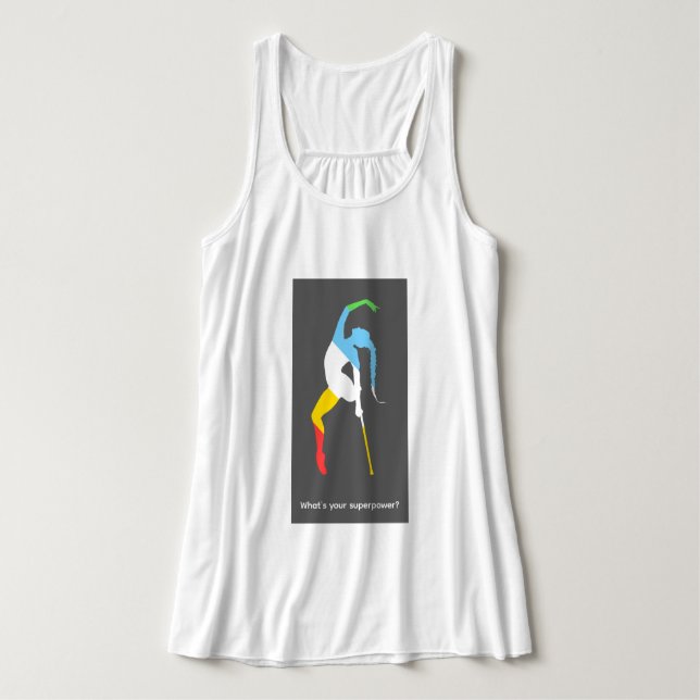 Camiseta Con Tirantes ¿Cuál es tu superpoder? Mes del Orgullo de la Disc (Diseño del anverso)