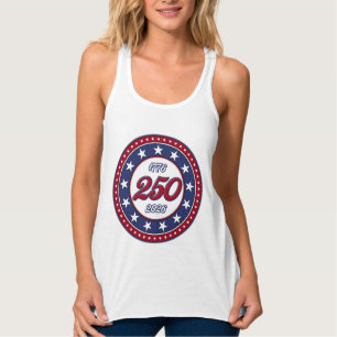 Camiseta Con Tirantes Cumpleaños 250 de América con bandera de EE. UU.