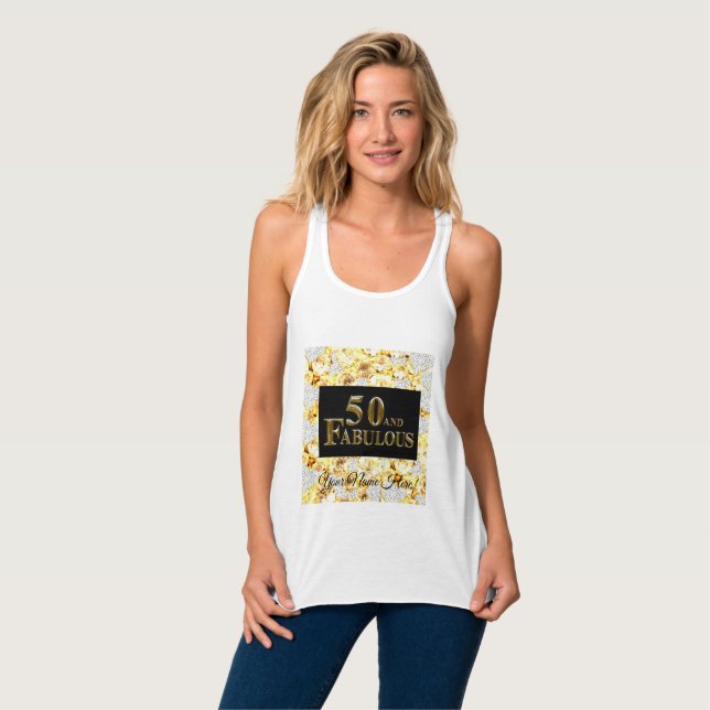 Camiseta Con Tirantes Cumpleaños 50  (Anverso completo)