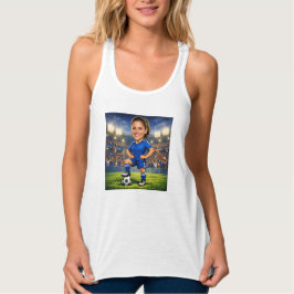 Camiseta Con Tirantes Custom Photo-Face Soccer/Football Star Caricature