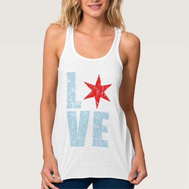 Camiseta Con Tirantes Cute Love Chicago (Anverso)