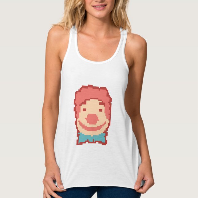 Camiseta Con Tirantes Cute pixelado payaso arrojar almohada toalla de go (Anverso)