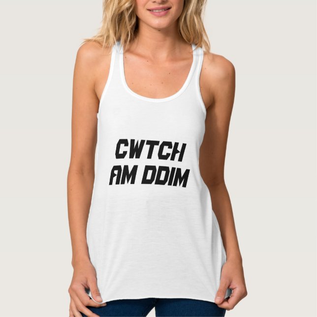 Camiseta Con Tirantes Cwtch am ddim - abrazos libres en welsh (Anverso)