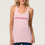 Camiseta Con Tirantes Dama de Honor Fiesta de Boda<br><div class="desc">Dama de Honor Fiesta de Boda. Para cambiar el color de la fuente,  haga clic en personalizar,  luego edite y use la última herramienta en el menú desplegable para elegir cualquier color que coincida con su evento!</div>