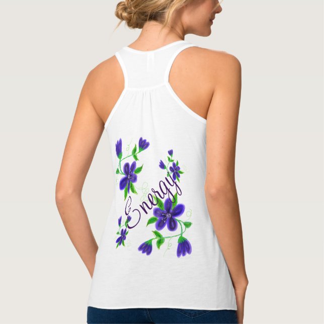 Camiseta Con Tirantes Damas de energía fluida Racer Atrás (Reverso)