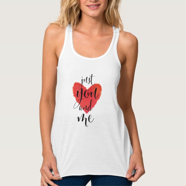 Camiseta Con Tirantes Débardeur Saint-Valentin "Just You and Me"  (Anverso)