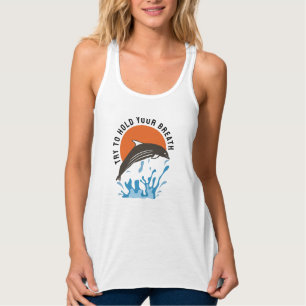 Camiseta Con Tirantes Delfines Cutáneos - Trate De Sostener La Respiraci