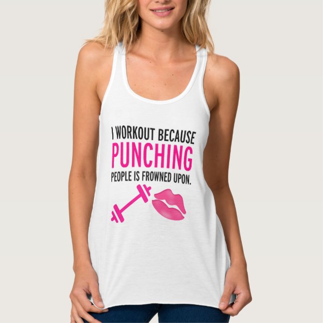 Camiseta Con Tirantes DEPÓSITO DE entrenamiento de fitness "Workout" (Anverso)