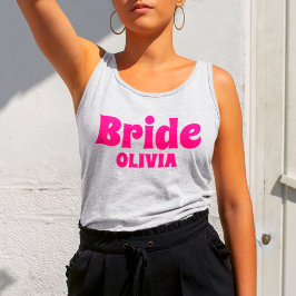 Camiseta Con Tirantes Despedida de Soltera de Novia Personalizada