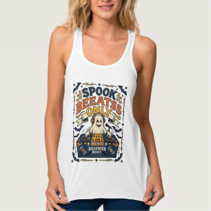 Camiseta Con Tirantes Día de las Brujas DJ Spooky Beats Grabado Vintage 