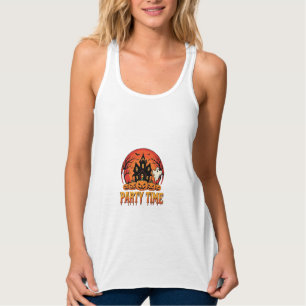 Camiseta Con Tirantes Día de las Brujas Fiesta Fantasma Diseño de Calaba