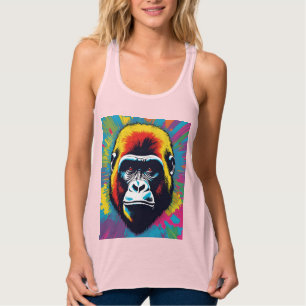 Camiseta Con Tirantes Dibujo de Personalizado de arte pop de Gorila
