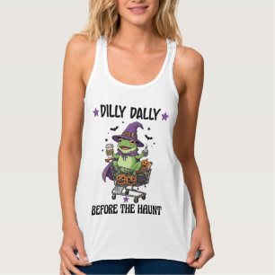 Camiseta Con Tirantes Dilly Dally Antes de Haunt Frog Compras de Hallowe